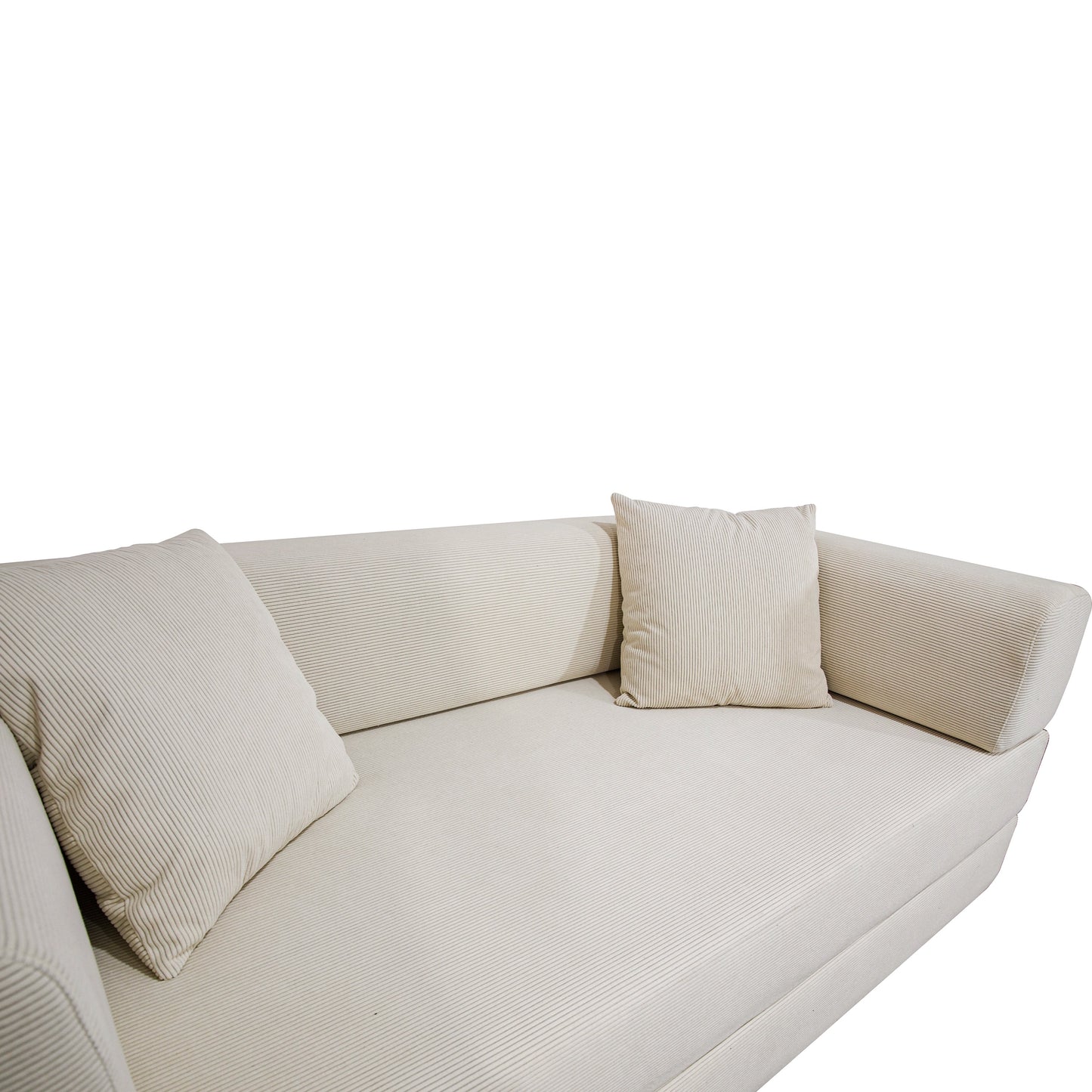 Double sofa, sofa bed, multifunctional compression sofa, wide body sofa, pure sponge sofa, fine striped velvet fabric sofa