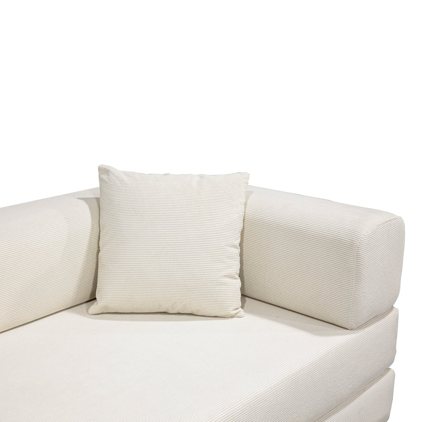 Double sofa, sofa bed, multifunctional compression sofa, wide body sofa, pure sponge sofa, fine striped velvet fabric sofa