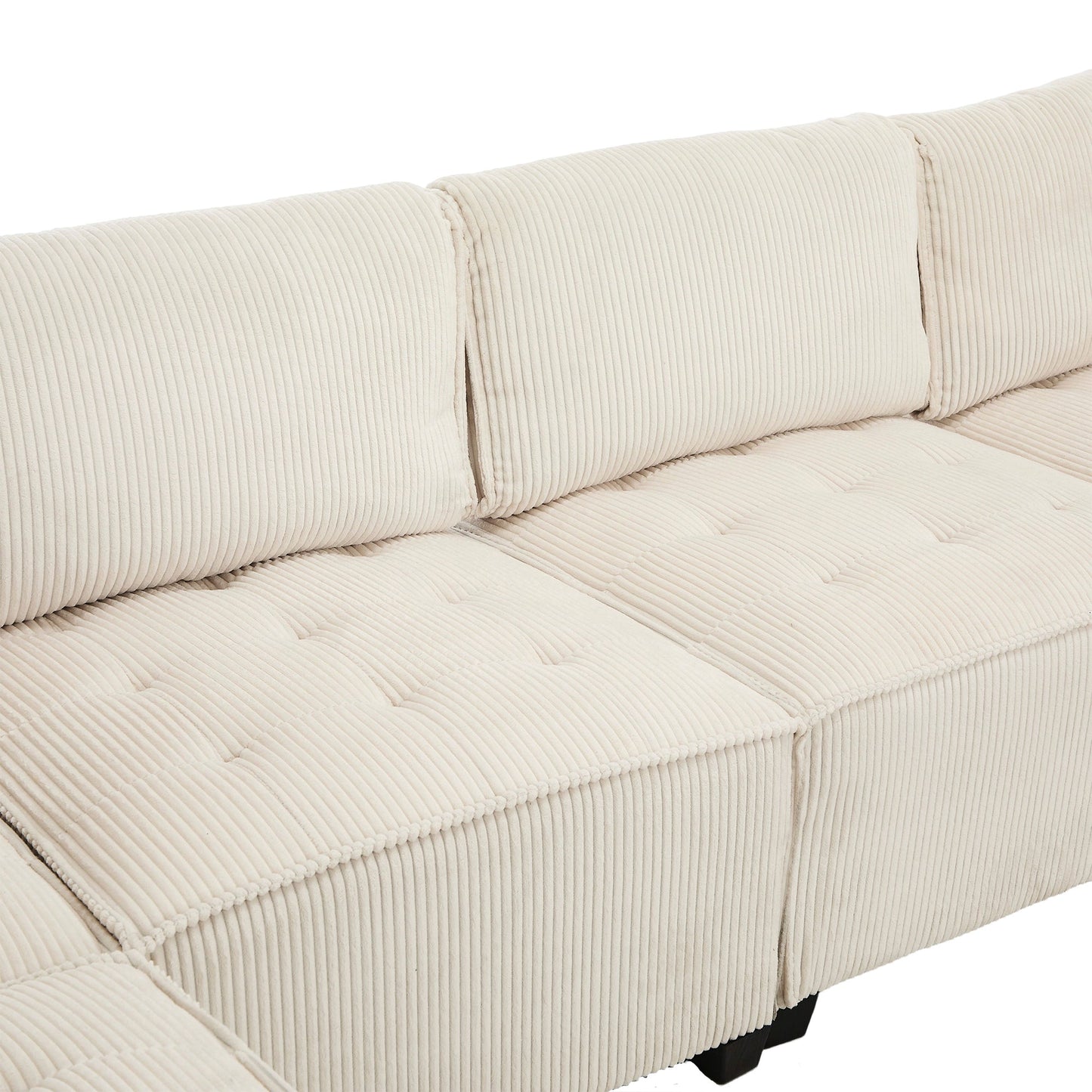UNITED WE WIN Modular Sectional Sofa U Shaped Modular Couch with Reversible Chaise Modular Sofa Sectional Couch,6- Seat Convertible Sofa,Fit for Living Room