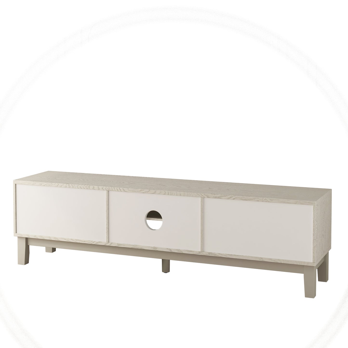 TV Stand for TVs up to 75', Media Console with 4 Drawers, Entertainment Center with Storage for Living Room and Bedroom(White)