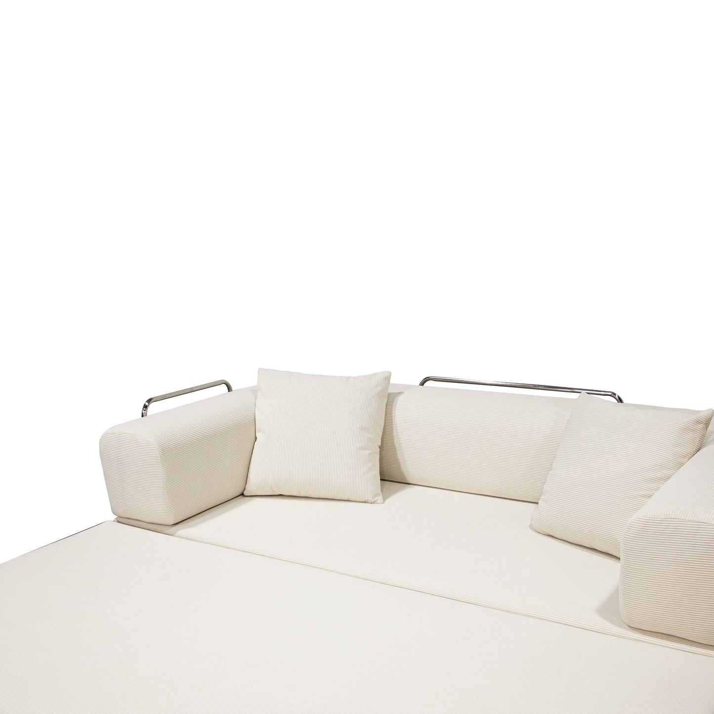 Double sofa, sofa bed, multifunctional compression sofa, wide body sofa, pure sponge sofa, fine striped velvet fabric sofa