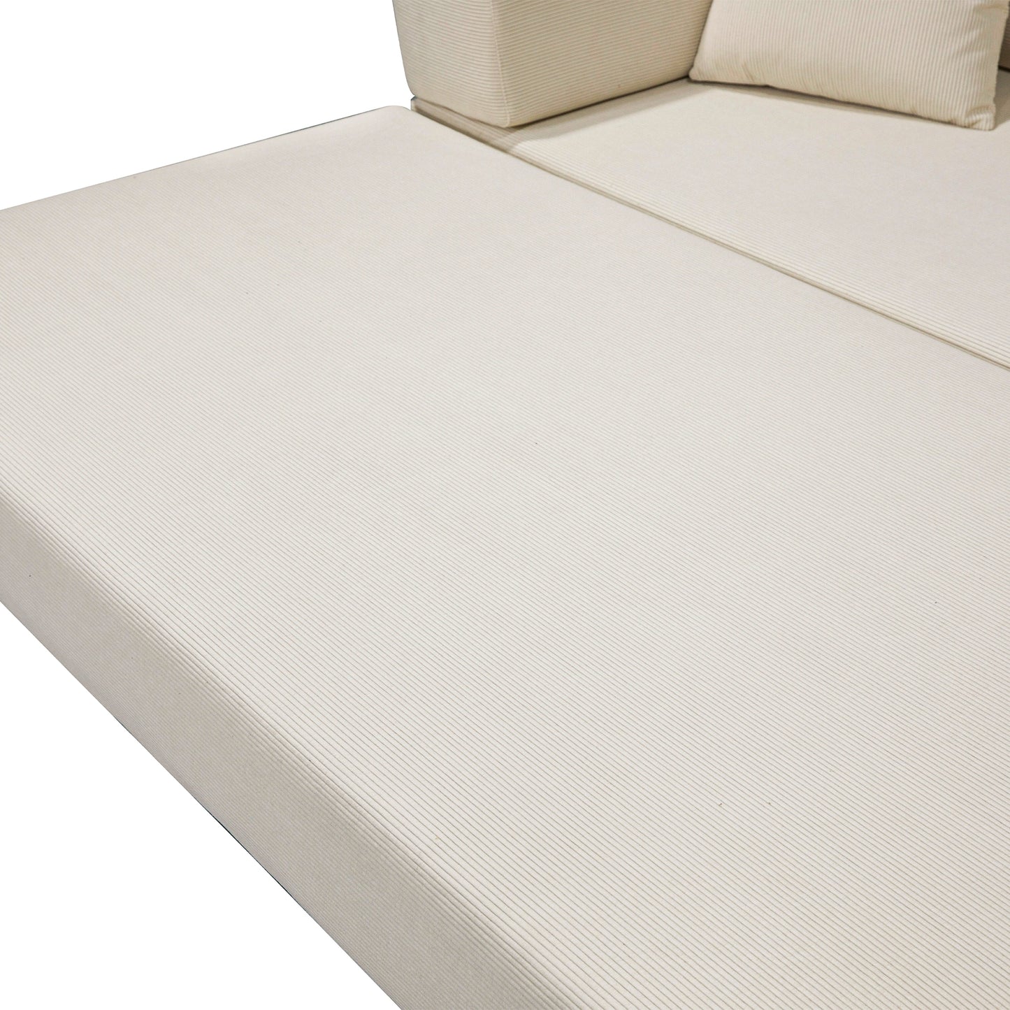 Double sofa, sofa bed, multifunctional compression sofa, wide body sofa, pure sponge sofa, fine striped velvet fabric sofa