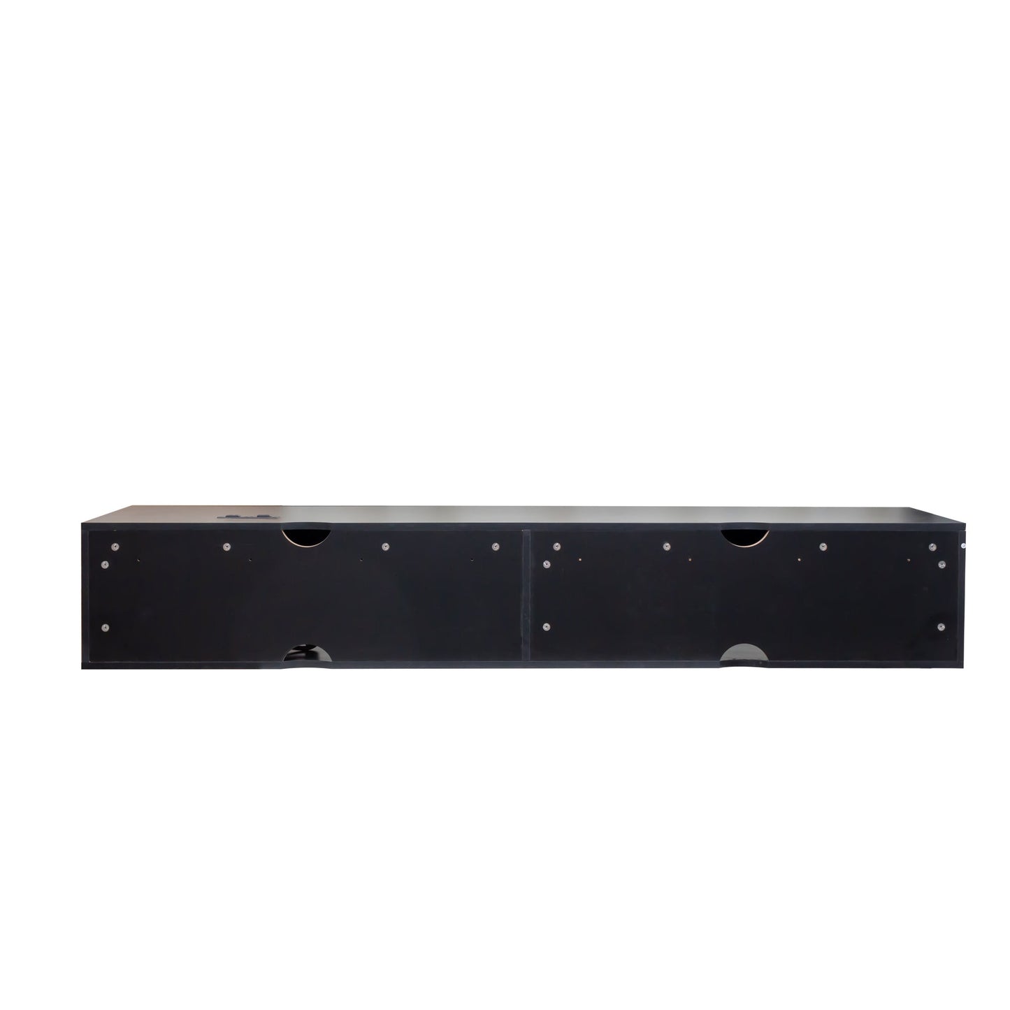 180 Wall Mounted Floating 80' TV Stand with 20 Color LEDs and Charging Station