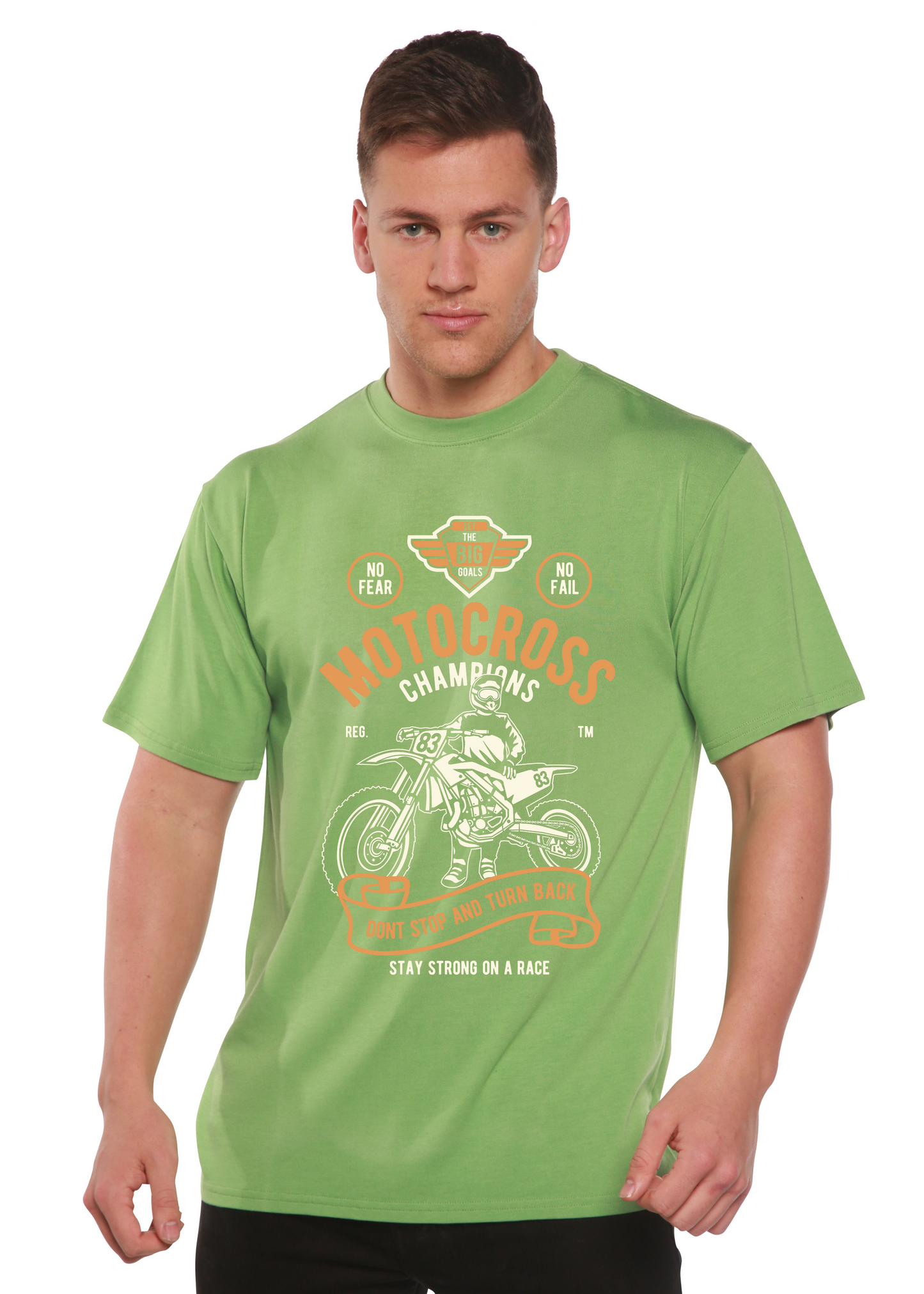 Motocross Champions Men's Bamboo Viscose/Organic Cotton Short Sleeve Graphic T-Shirt