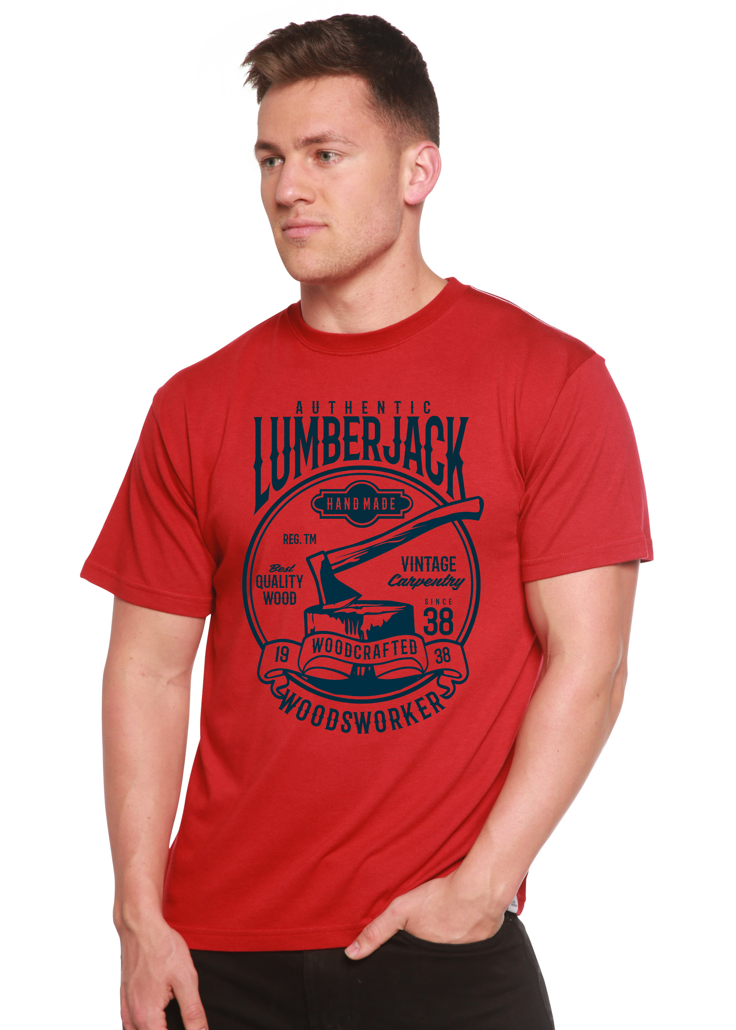 Authentic Lumberjack Men's Bamboo Viscose/Organic Cotton Short Sleeve Graphic T-Shirt