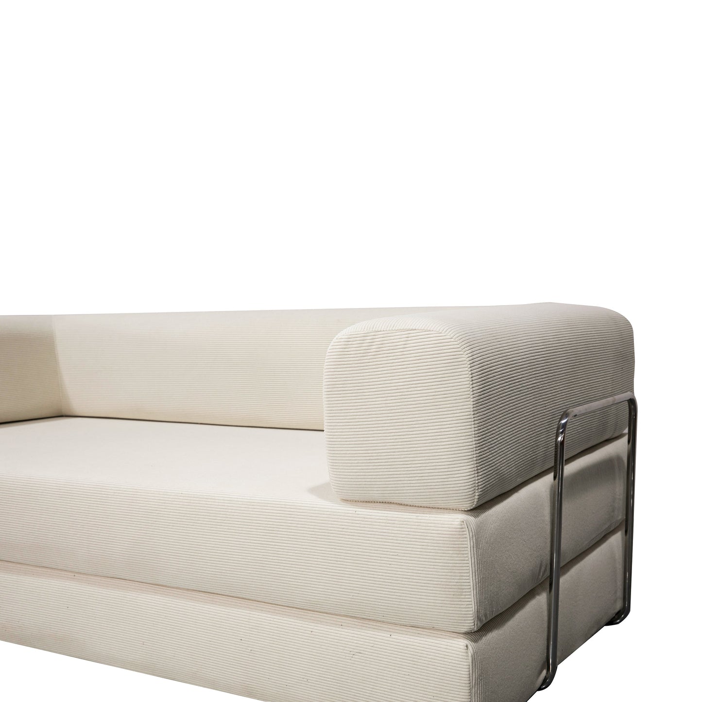 Double sofa, sofa bed, multifunctional compression sofa, wide body sofa, pure sponge sofa, fine striped velvet fabric sofa