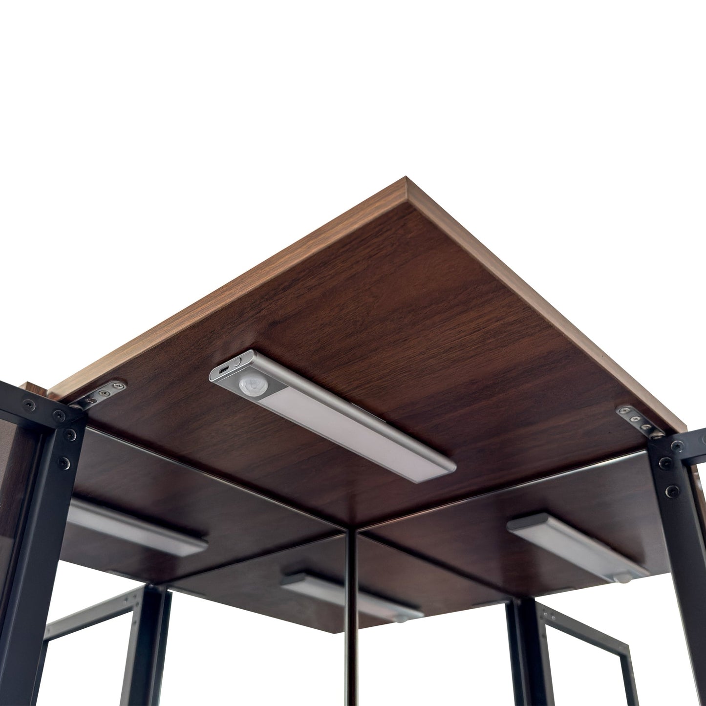 70' Display Cabinet with Glass Doors and Lights, with multi-functional pull-out multi-tier storage shelf , Wooden Display Storage Cabinets