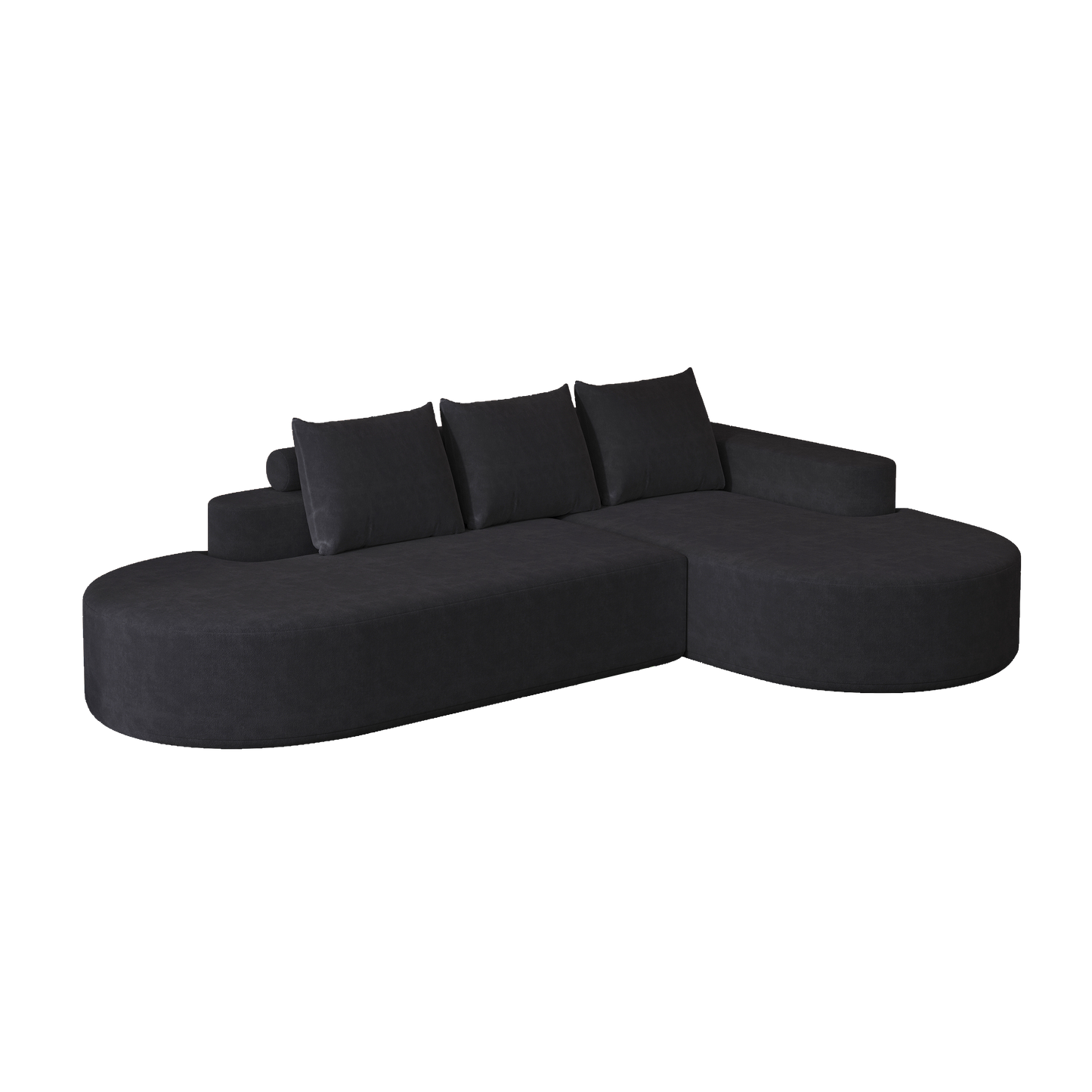 Modern Curved sofa ,Chenille Upholstered Sectional Sofa Couch Set,Modular 108.5' L Shaped Sectional Living Room Sofa Set With 3 Pillows,Free Combination Sofa Couch for Living Room,Bedroom