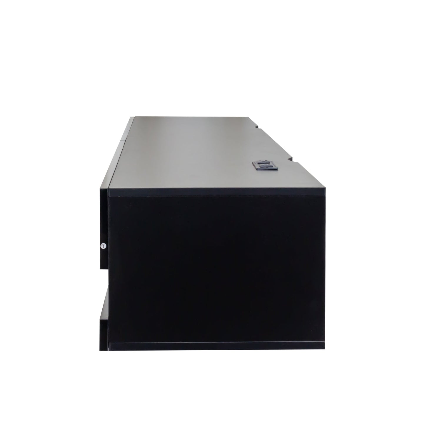 180 Wall Mounted Floating 80' TV Stand with 20 Color LEDs and Charging Station