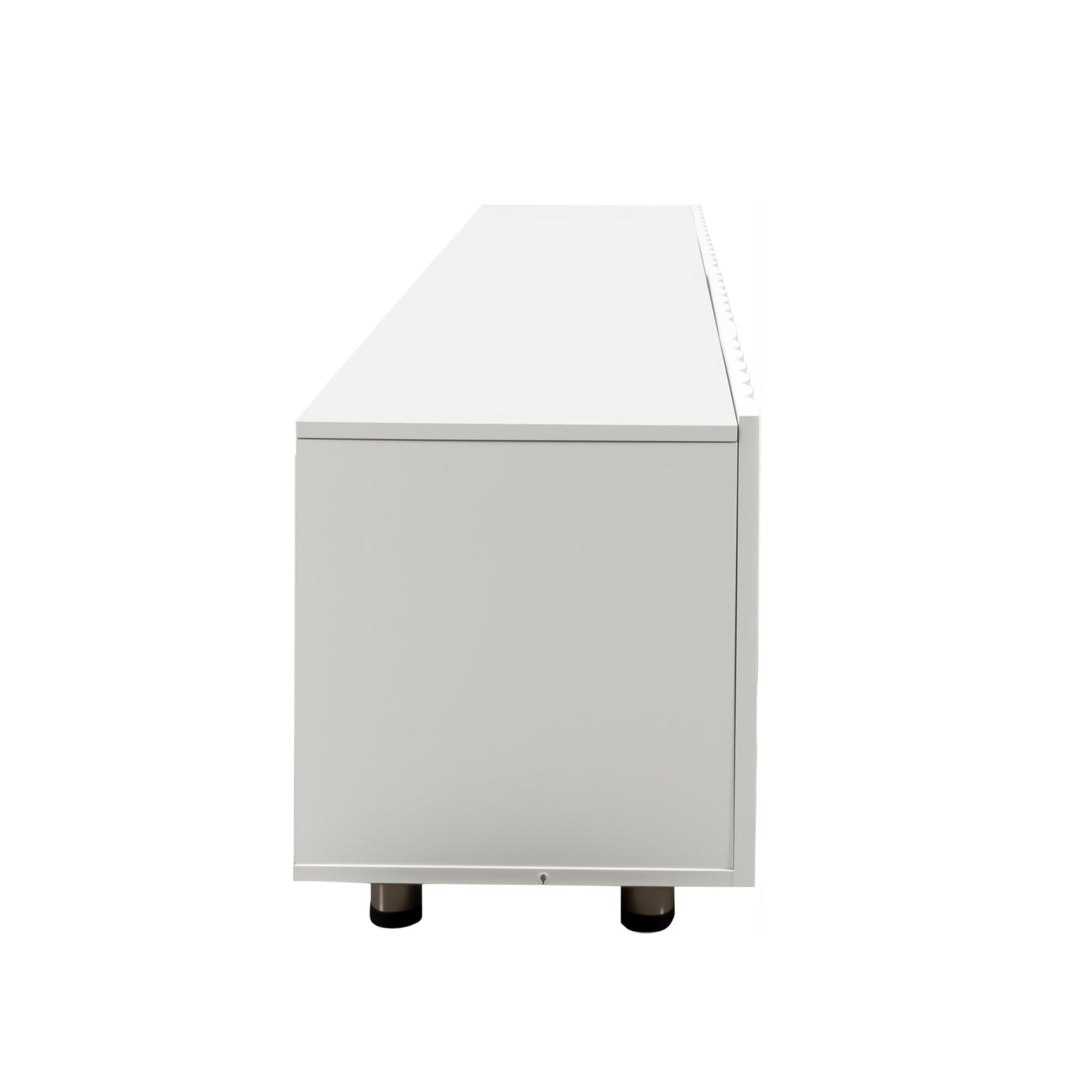 TV Stand for 65+ Inch TV, Modern TV Stand for Living Room, Entertainment Center with Storage & 2 Drawers, TV Media Console Cabinet for Bedroom, White