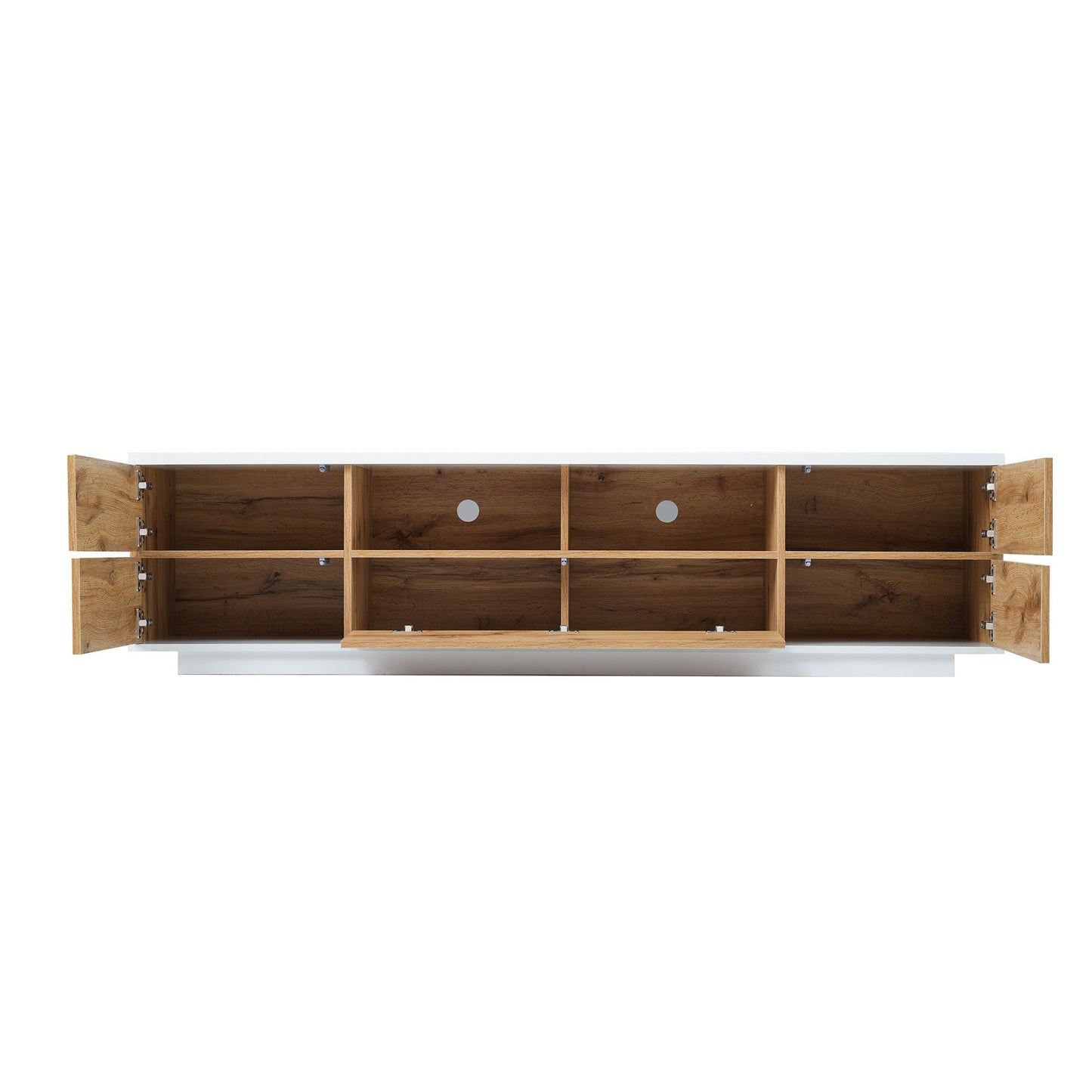 Modern TV stand for TVs up to 80'' , Media Console with Multi-Functional Storage, Entertainment Center with Door Rebound Device, TV cabinet for living room,Bedroom