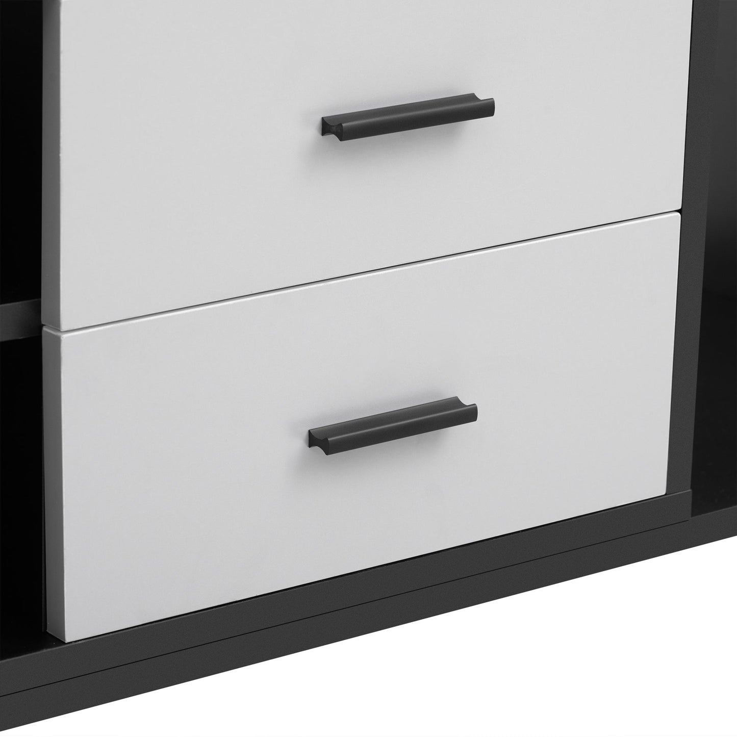 Modern TV Stand for 80'' TV with 2 Doors, Media Console Table, Entertainment Center with Large Storage Cabinet for Living Room, Bedroom