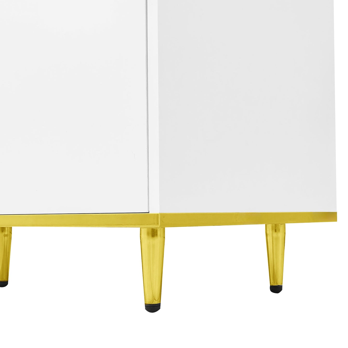 U-Can 70.9'' Modern TV Stand for TVs up to 80 Inches, Entertainment Center with 2 Shelves and LED Lights, TV Storage Cabinet with 2 Drawers, 2 Cabinets and Metal Legs for Living room