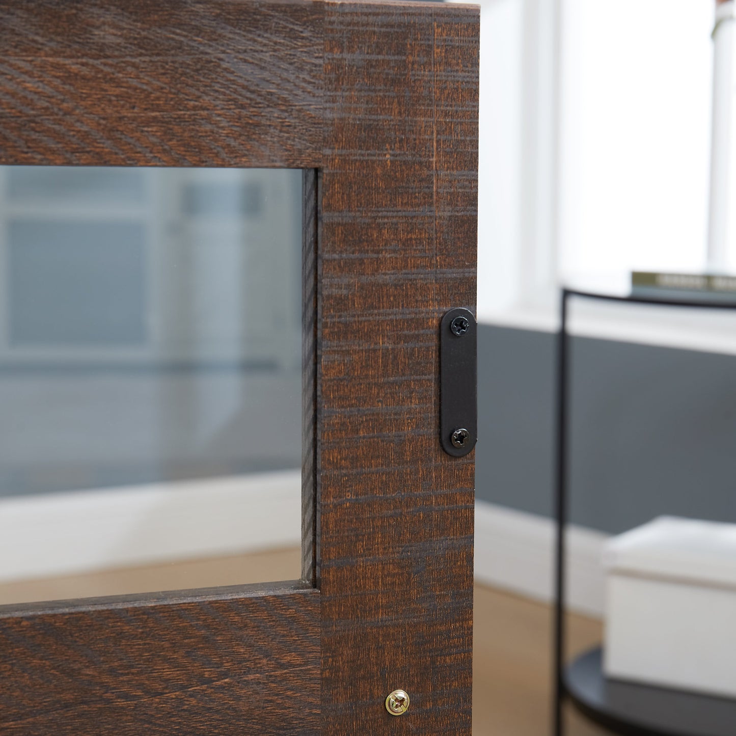 2 Doors Cabinet Farmhouse Cabinet, Farmhouse TV Stand Barn Design,Modern Farmhouse TV Media Stand, Large Barn Inspired Home Entertainment Console,Espresso, 60.23'W*15.35'D*31.7'H