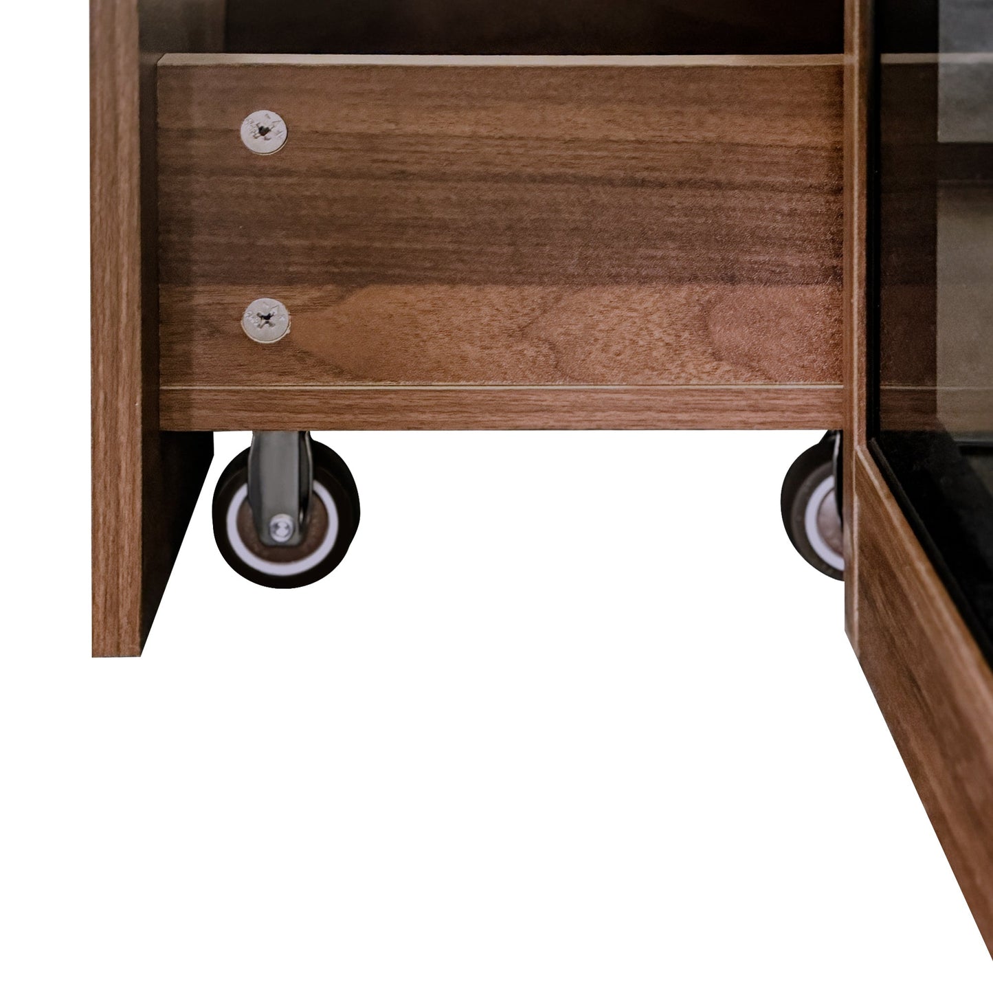 70' Display Cabinet with Glass Doors and Lights, with multi-functional pull-out multi-tier storage shelf , Wooden Display Storage Cabinets