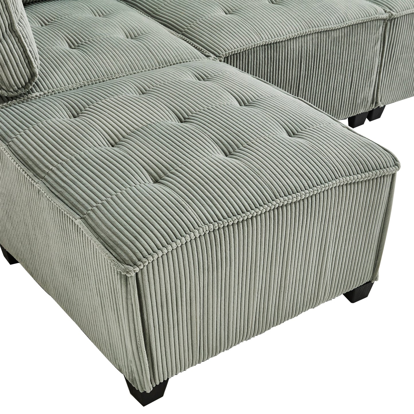 UNITED WE WIN Modular Sectional Sofa U Shaped Modular Couch with Reversible Chaise Modular Sofa Sectional Couch,6- Seat Convertible Sofa,Fit for Living Room