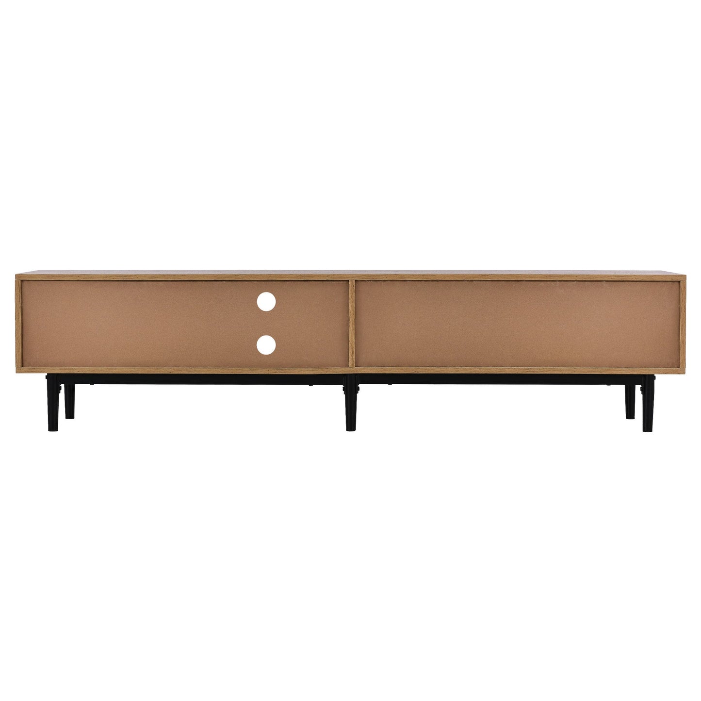 Modern TV Stand with 4 Cabinets& Open Shelves, Color-matching Media Console Table for TVs up to 80'' with LED Light, Entertainment Center with Drop Down Door for Living Room, Bedroom, Home Theatre