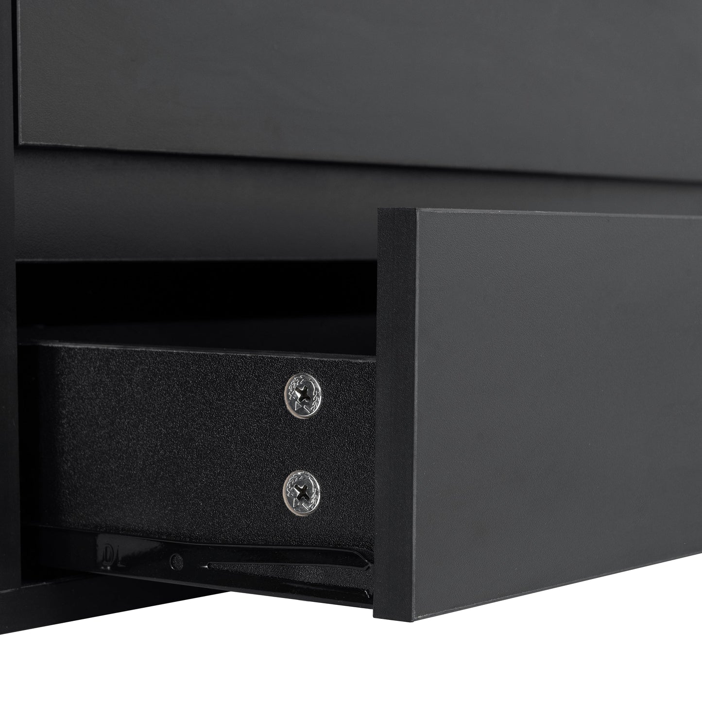 ON-TREND Modern APP Controlled LED TV Stand for TVs Up to 105'', Faux Marble Tabletop Media Console with Tempered Glass Doors, Entertainment Center with 2 Drawers & Cabinets for Living Room, Black