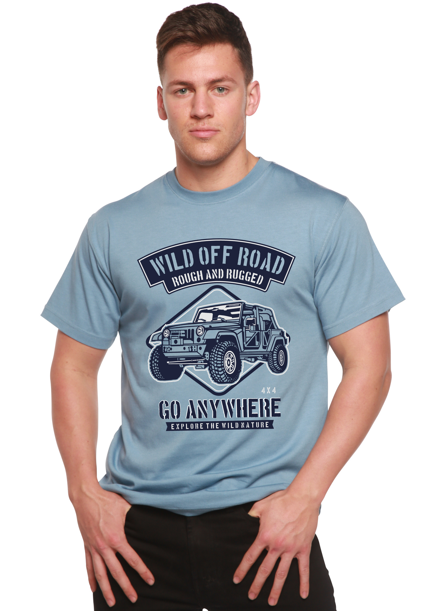 Wild Off Road Spun Bamboo® Men's Bamboo Viscose/Organic Cotton Short Sleeve Graphic T-Shirt