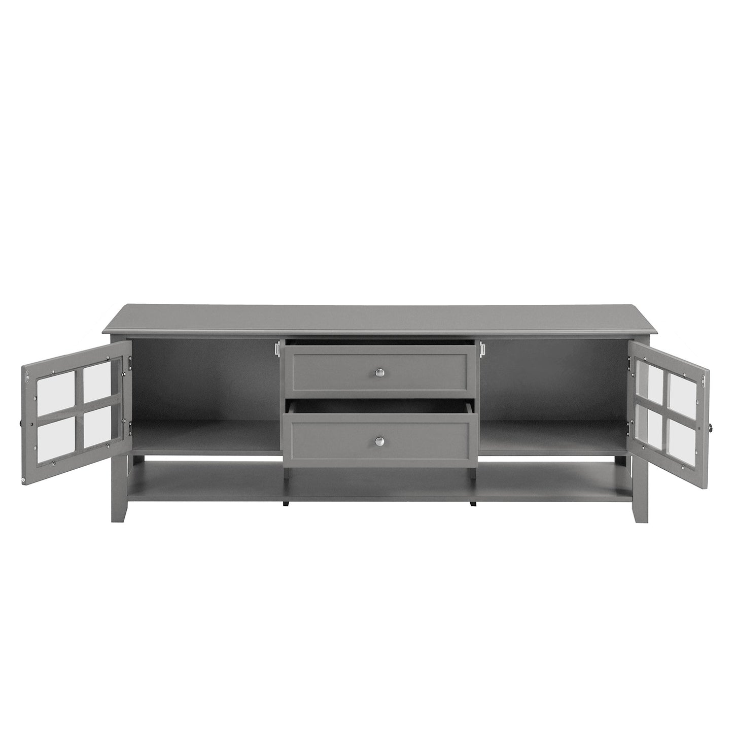 TV Stand for TVs up to 60'', Entertainment Center with Multifunctional Storage Space, TV Cabinet with Modern Design, Media Console for Living Room, Bedroom