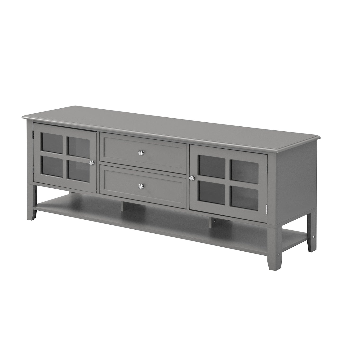 TV Stand for TVs up to 60'', Entertainment Center with Multifunctional Storage Space, TV Cabinet with Modern Design, Media Console for Living Room, Bedroom