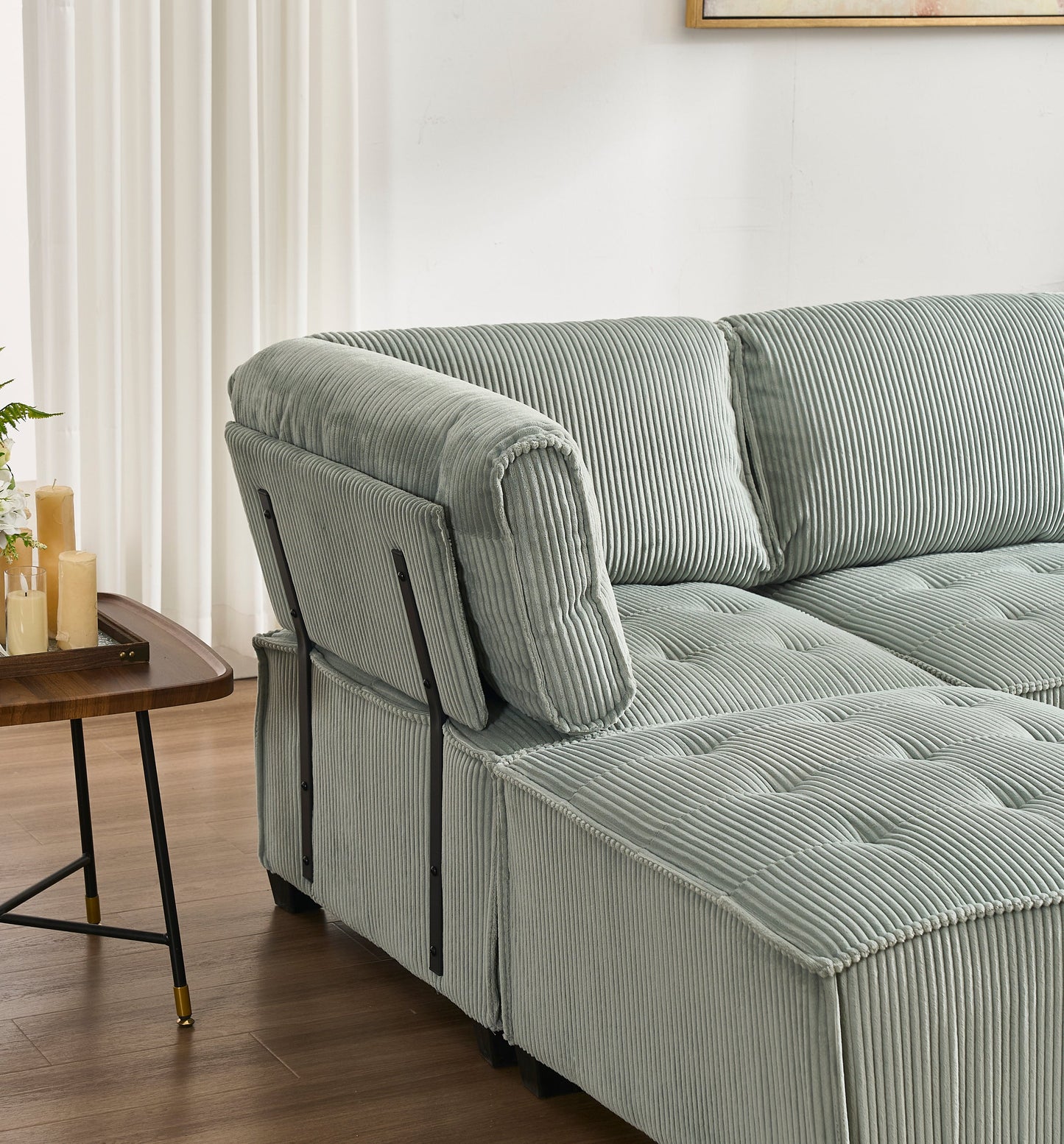 UNITED WE WIN Modular Sectional Sofa U Shaped Modular Couch with Reversible Chaise Modular Sofa Sectional Couch,6- Seat Convertible Sofa,Fit for Living Room