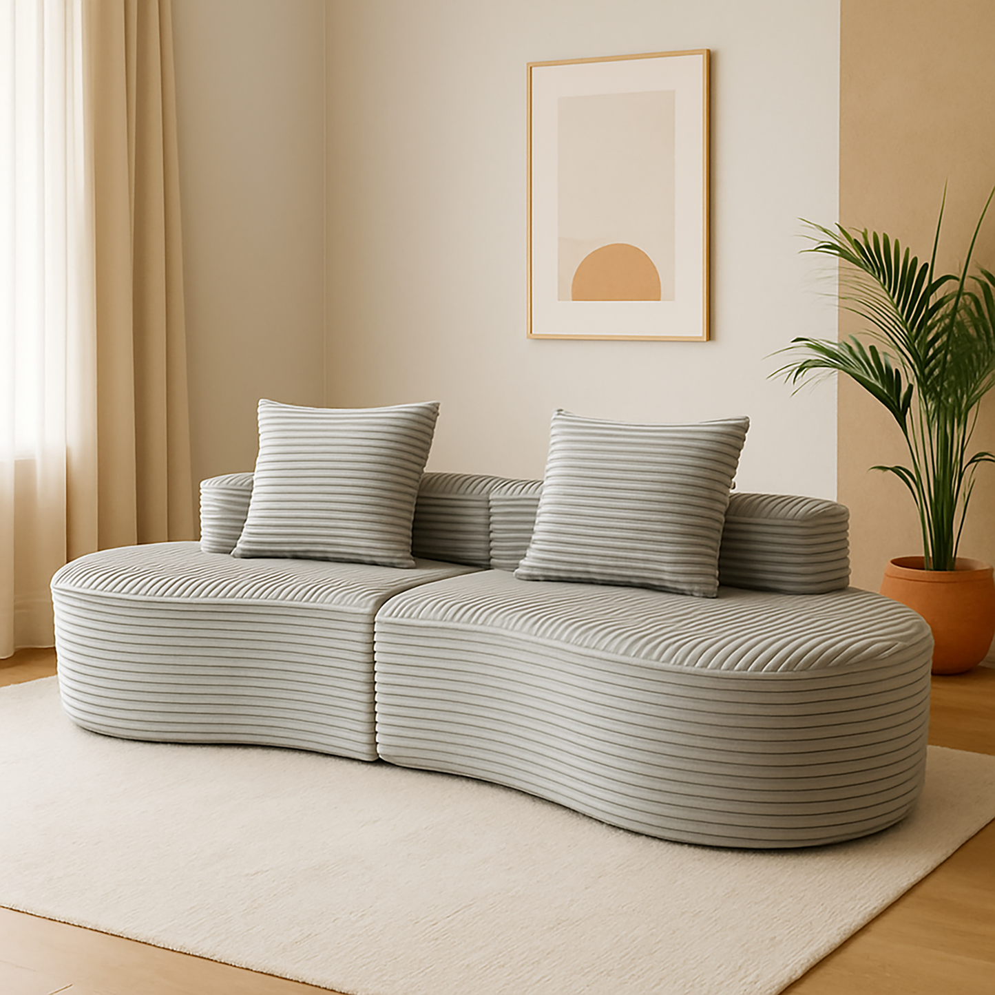 Compressed Sofa:Moon Bay Sofa-YKX-33003A-2-Smoke Grey