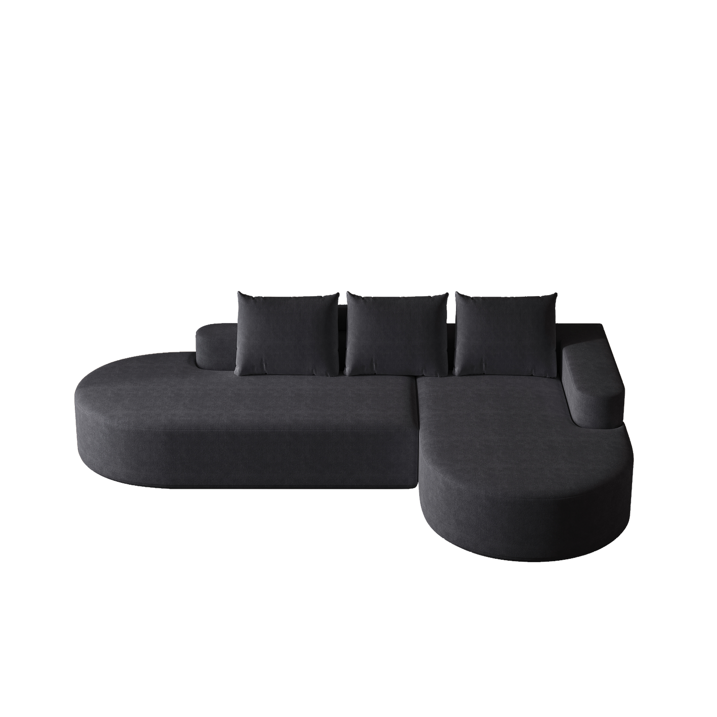 Modern Curved sofa ,Chenille Upholstered Sectional Sofa Couch Set,Modular 108.5' L Shaped Sectional Living Room Sofa Set With 3 Pillows,Free Combination Sofa Couch for Living Room,Bedroom