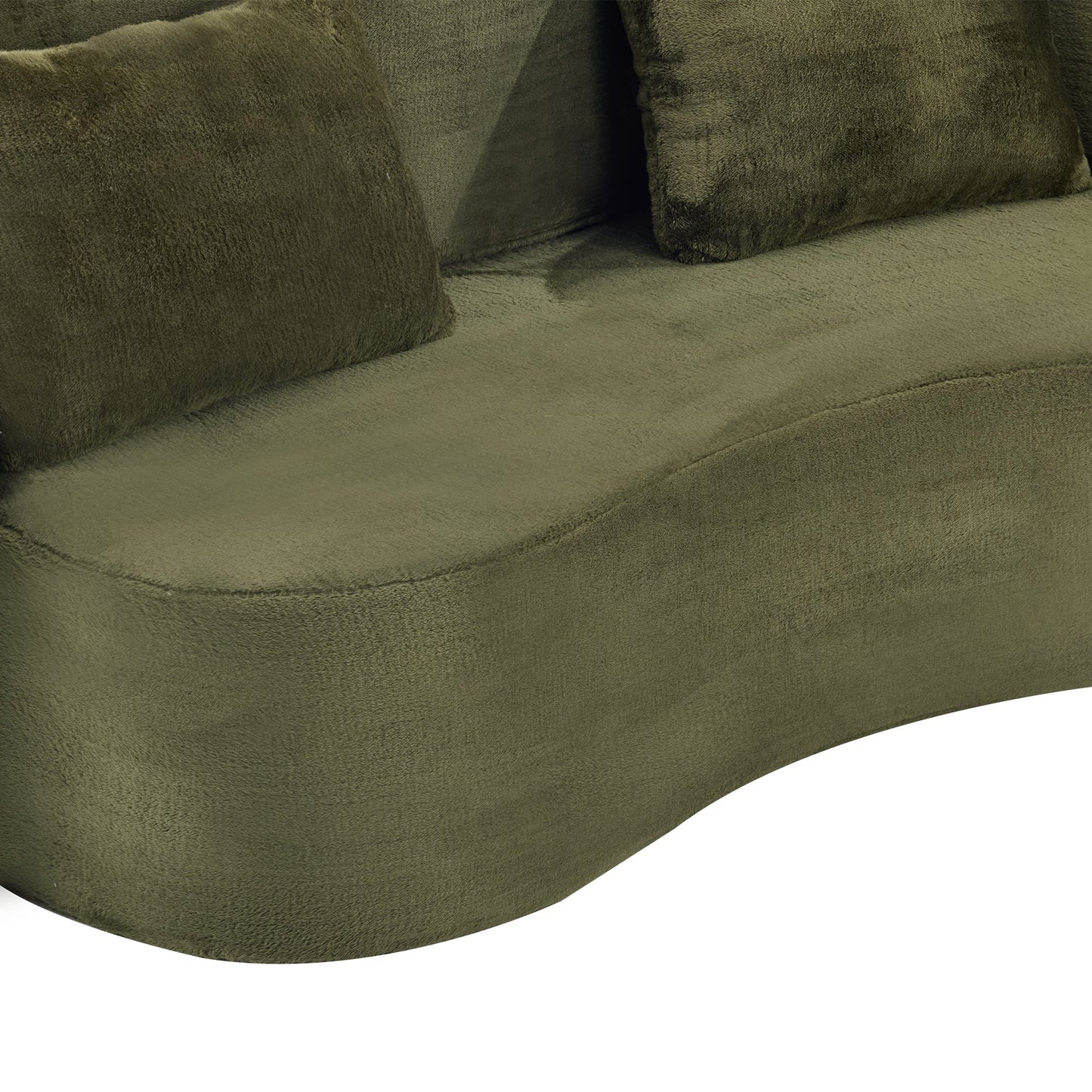 71-inch folding sofa bed, plush futon sofa bed, high-density foam convertible sofa bed, folding floor sofa bed for living room, guest room, bedroom, green