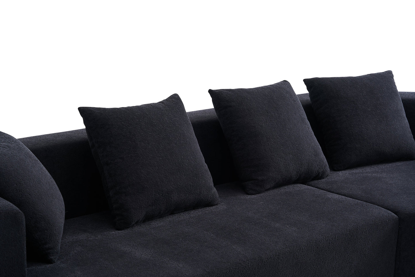Memory Foam Couch, No Installation & Easy to Transport, Deep Seat Modern Sofa with Chenille Fabric, Couch for Living Room, Bedroom, Apartment, Home Office