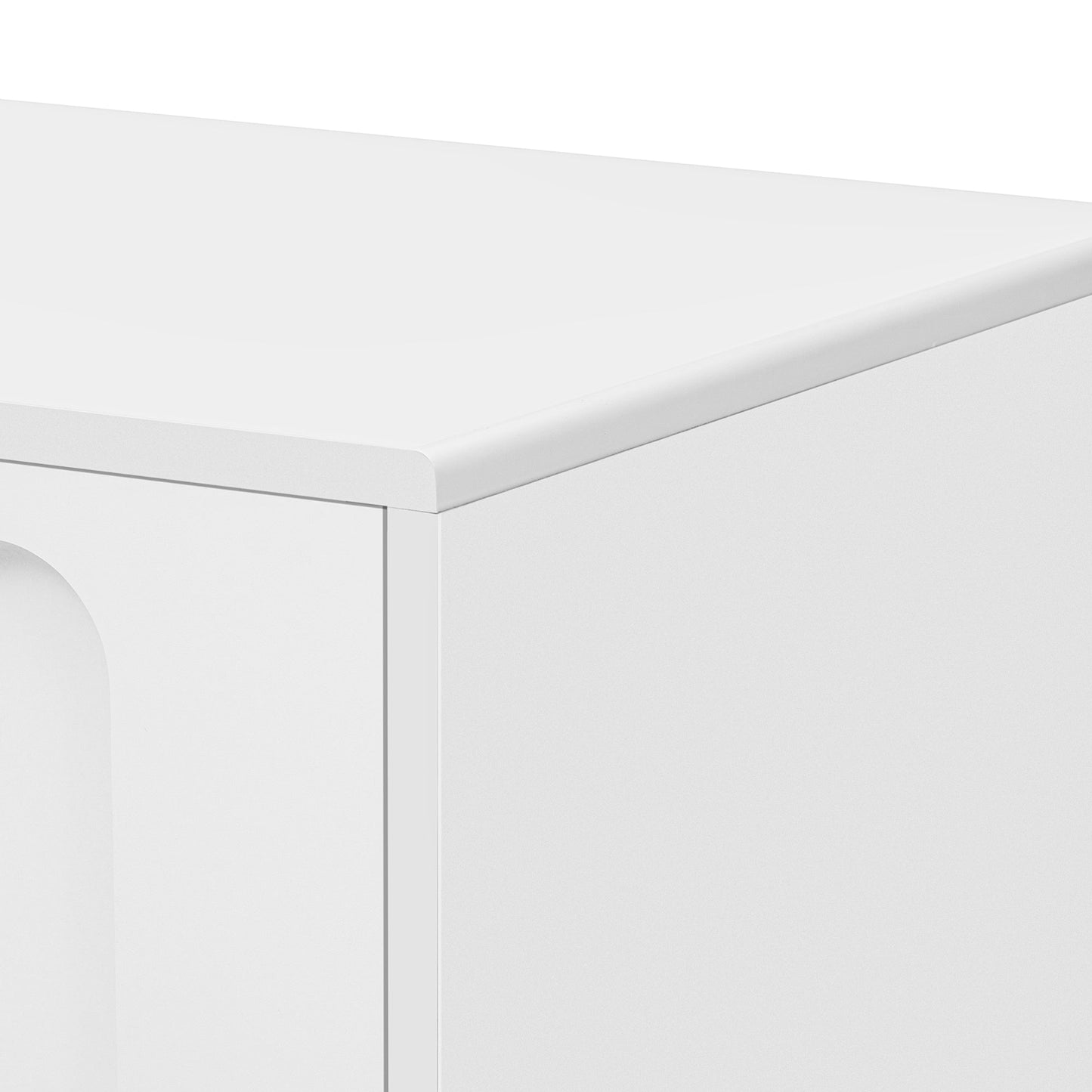 U-Can Modern TV Stand for TVs up to 80 Inches, Entertainment Center with Glass Door, TV Storage Cabinet with Solid Wood Legs and Metal Handles for Living room(OLD SKU:WF323694AAK )