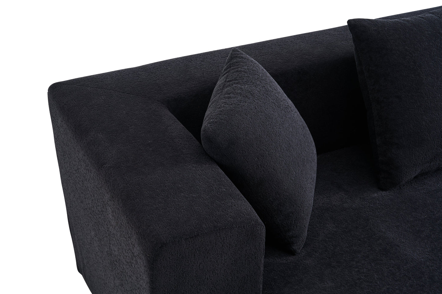 Memory Foam Couch, No Installation & Easy to Transport, Deep Seat Modern Sofa with Chenille Fabric, Couch for Living Room, Bedroom, Apartment, Home Office