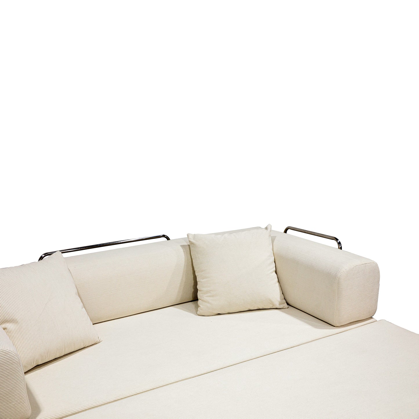 Double sofa, sofa bed, multifunctional compression sofa, wide body sofa, pure sponge sofa, fine striped velvet fabric sofa