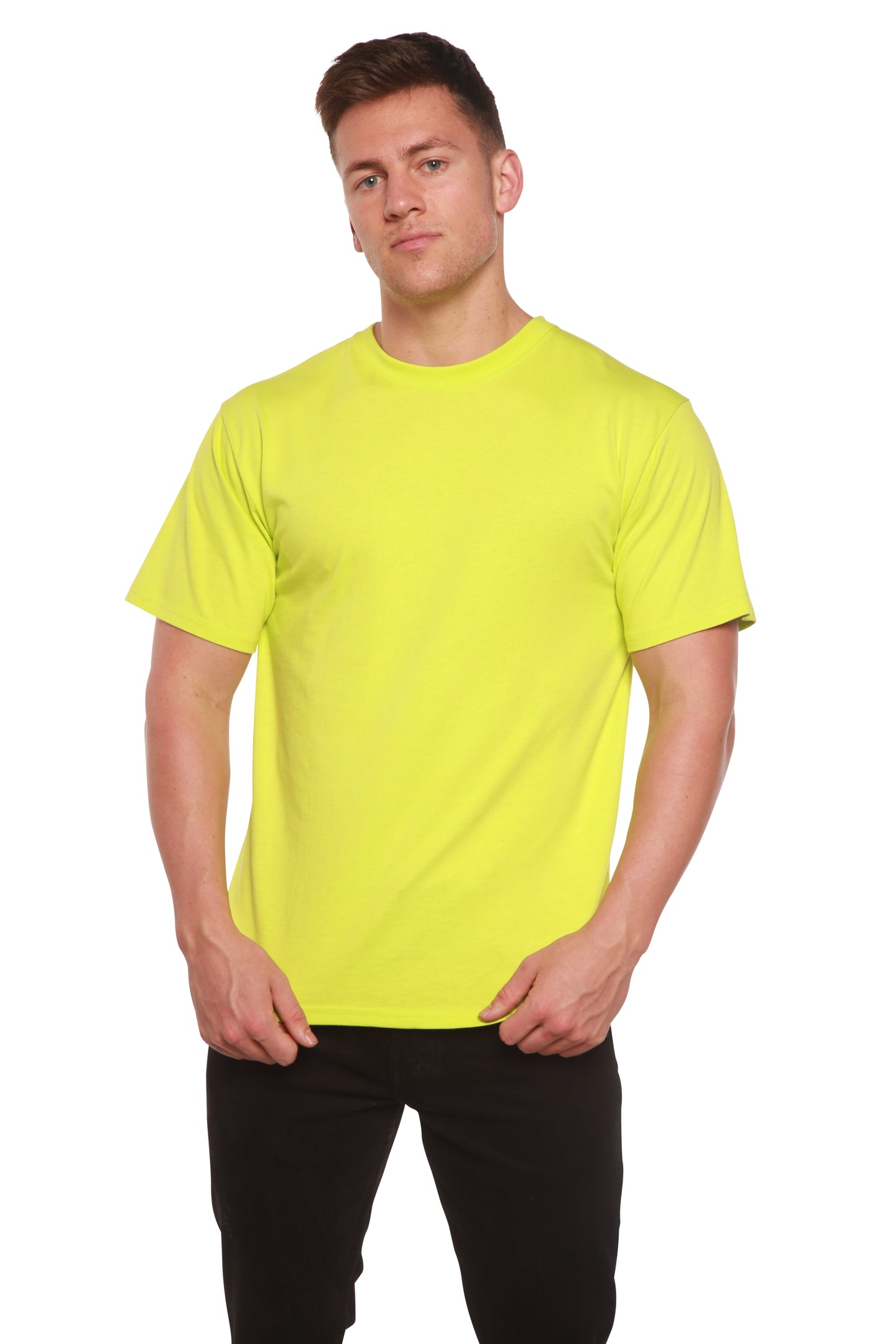 Custom Printed Men's Bamboo Viscose/Organic Cotton Short Sleeve T-Shirt