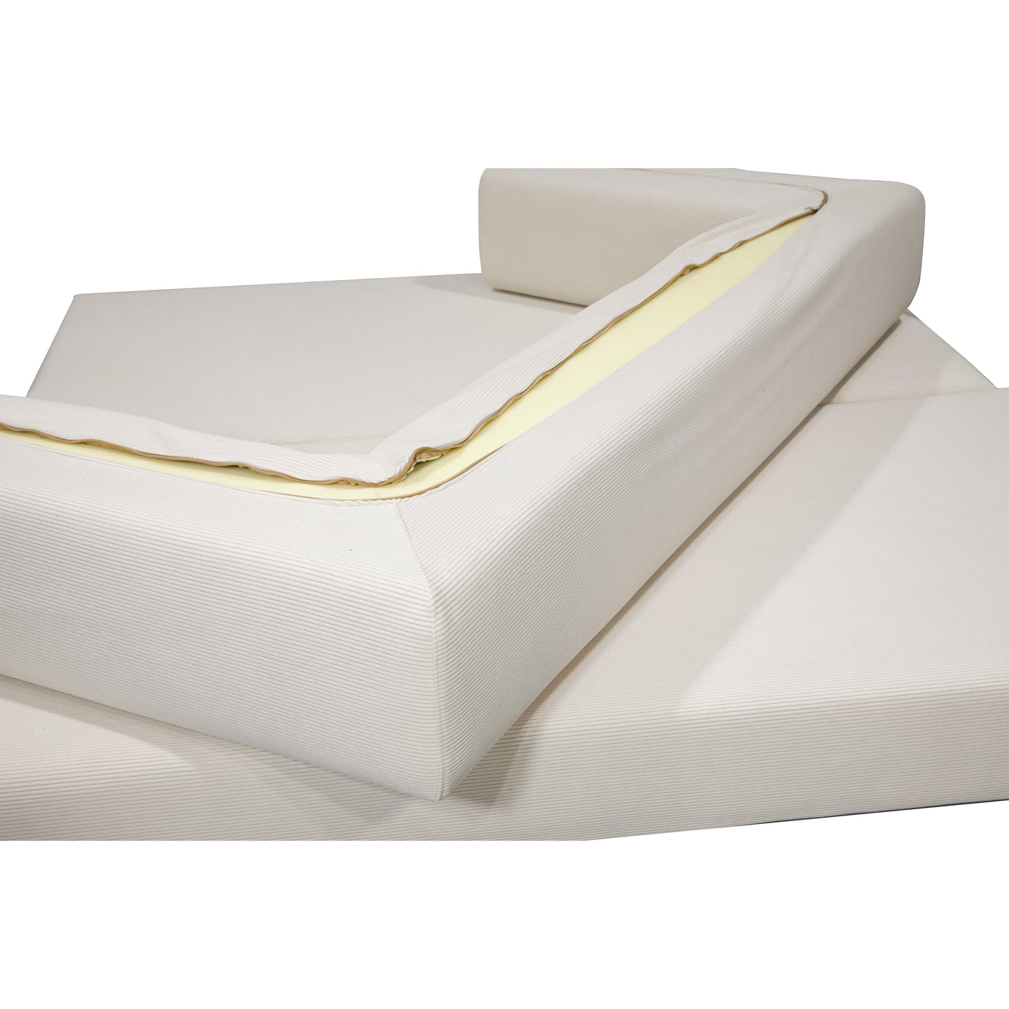 Double sofa, sofa bed, multifunctional compression sofa, wide body sofa, pure sponge sofa, fine striped velvet fabric sofa