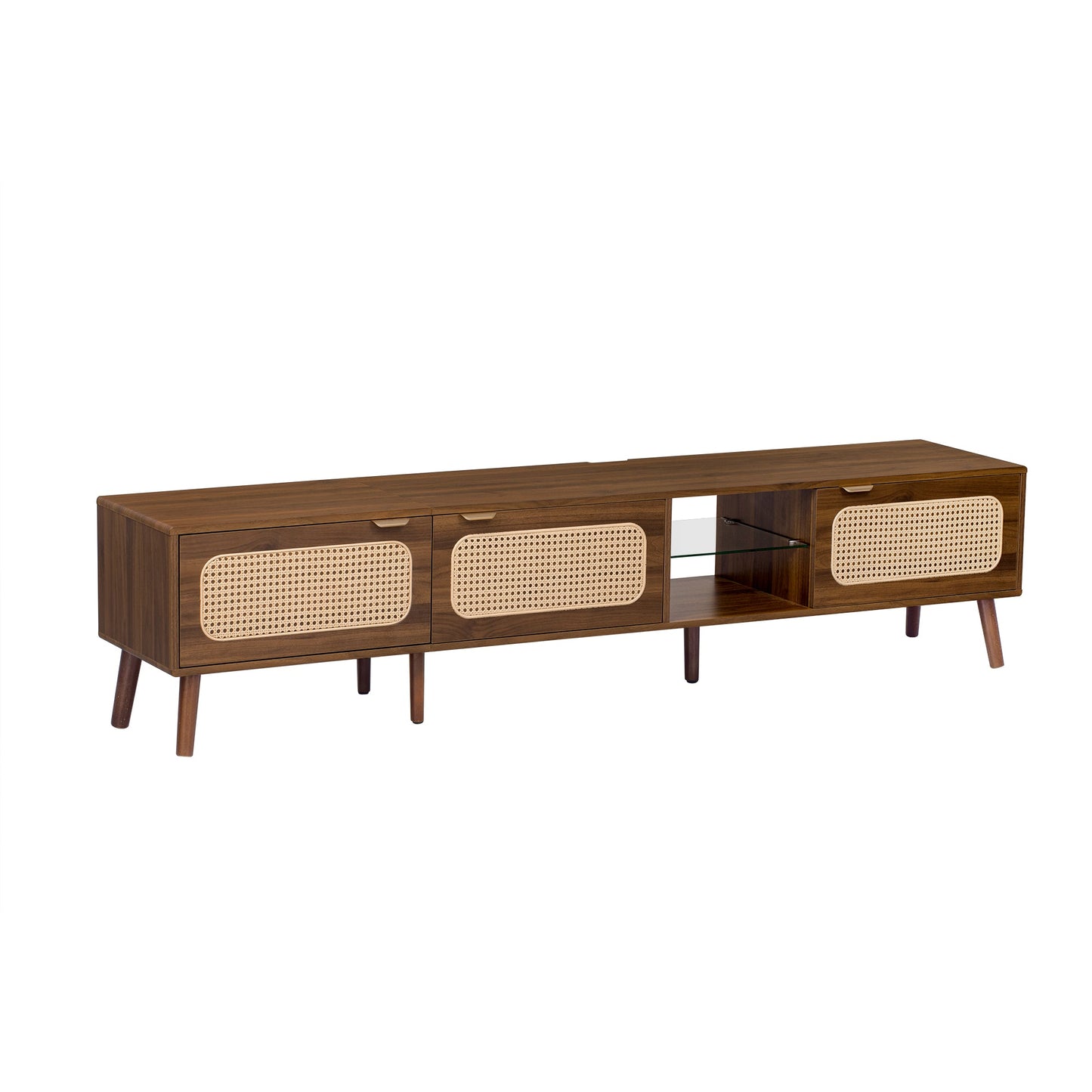 78' TV Stand for 75/80/85 inch TV, Console with Ample Storage for Living Room, Bedroom, Entertainment Center with Open Shelf