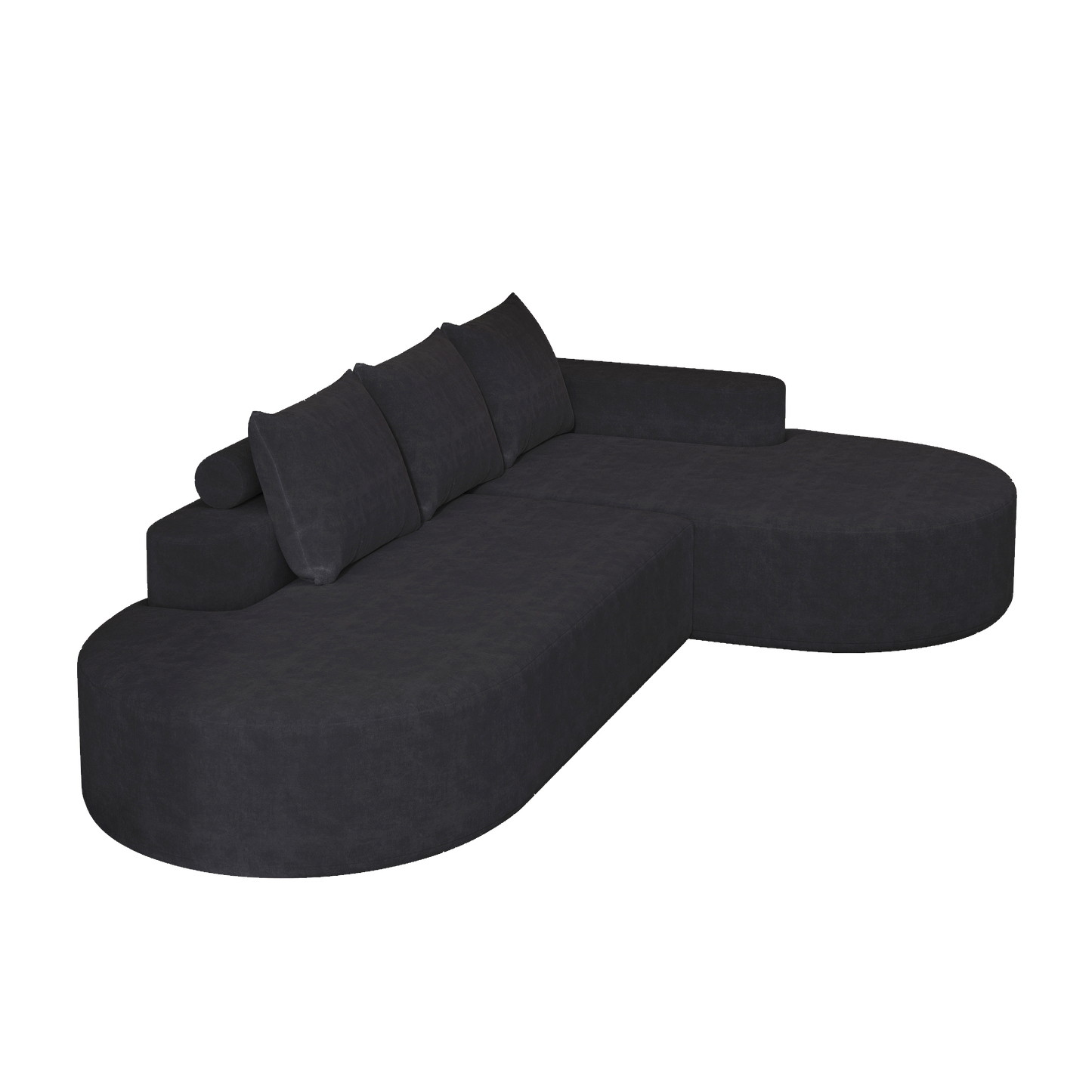 Modern Curved sofa ,Chenille Upholstered Sectional Sofa Couch Set,Modular 108.5' L Shaped Sectional Living Room Sofa Set With 3 Pillows,Free Combination Sofa Couch for Living Room,Bedroom