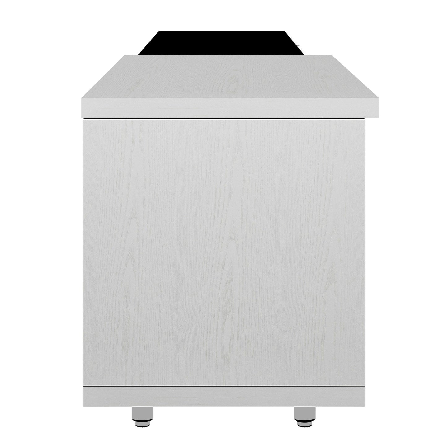 U-Can 70.1''-100'' Modern Stylish TV Stand TV Cabinet for 80+inch TV, White+Black, (Old SKU:WF299723AAB)