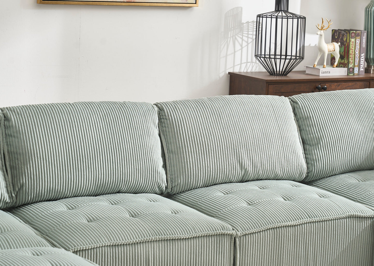 UNITED WE WIN Modular Sectional Sofa U Shaped Modular Couch with Reversible Chaise Modular Sofa Sectional Couch,6- Seat Convertible Sofa,Fit for Living Room