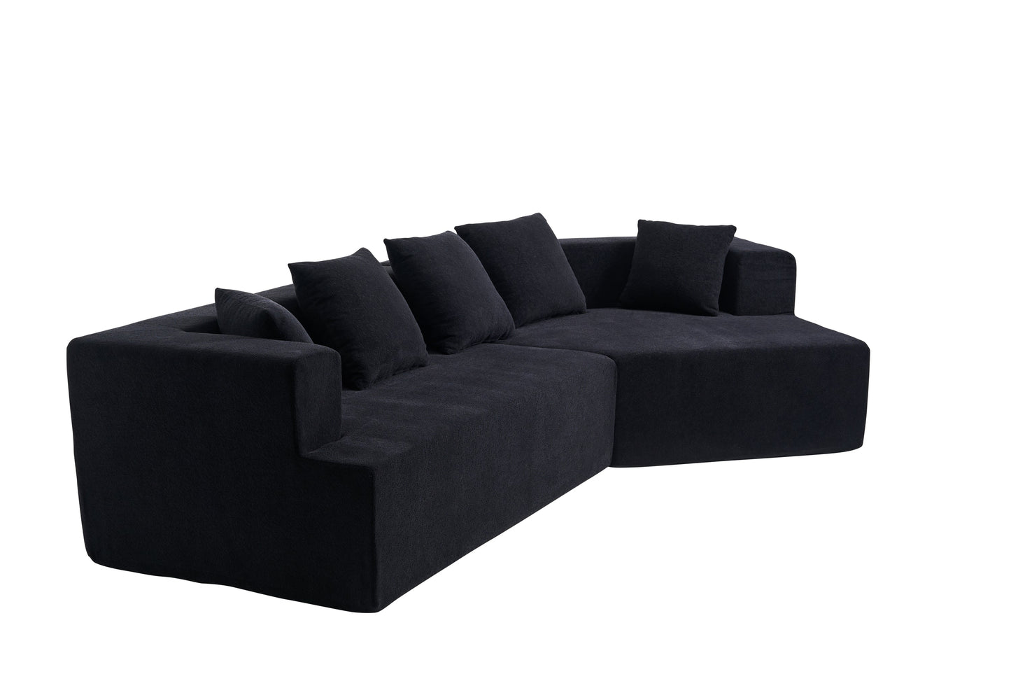 Memory Foam Couch, No Installation & Easy to Transport, Deep Seat Modern Sofa with Chenille Fabric, Couch for Living Room, Bedroom, Apartment, Home Office