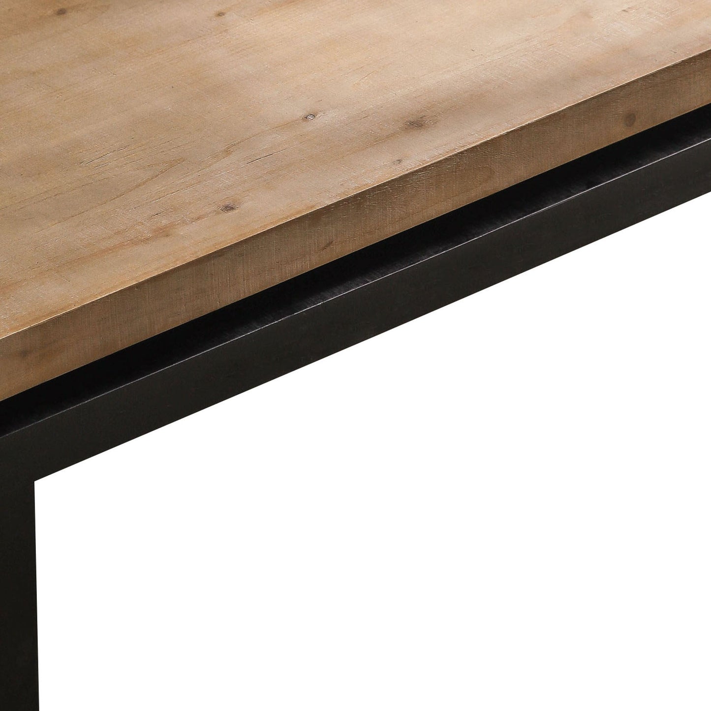 Modern Industrial Coffee Table – Two-Tone Wood Center Table with Floating Top Design 47.6' L * 23.6' W * 16.3' H