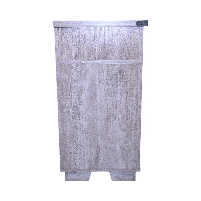 65.3' TV Stand with LED light strips and Iron mesh barn door Y decorative strip country grey farmhouse style