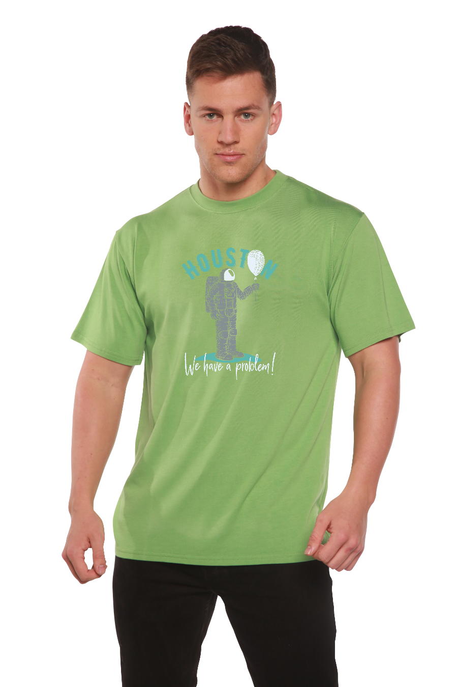 HOUSTON Men's Bamboo Viscose/Organic Cotton Short Sleeve Graphic T-Shirt