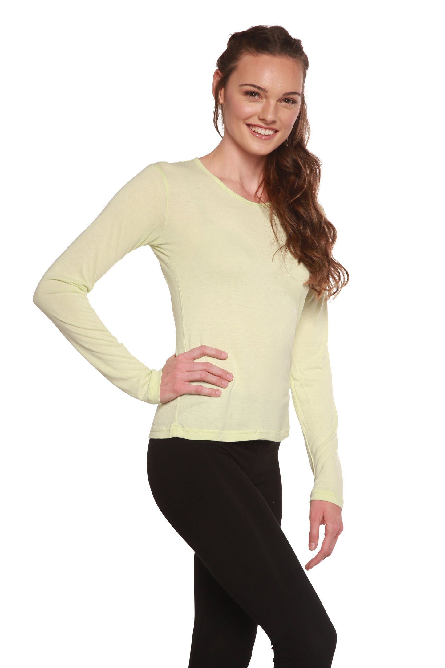 Women's Scoop Neck 100% Bamboo Viscose Long Sleeve Shirt