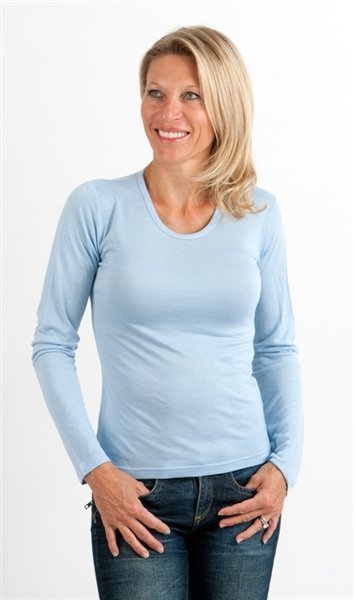 Women's Scoop Neck 100% Bamboo Viscose Long Sleeve Shirt