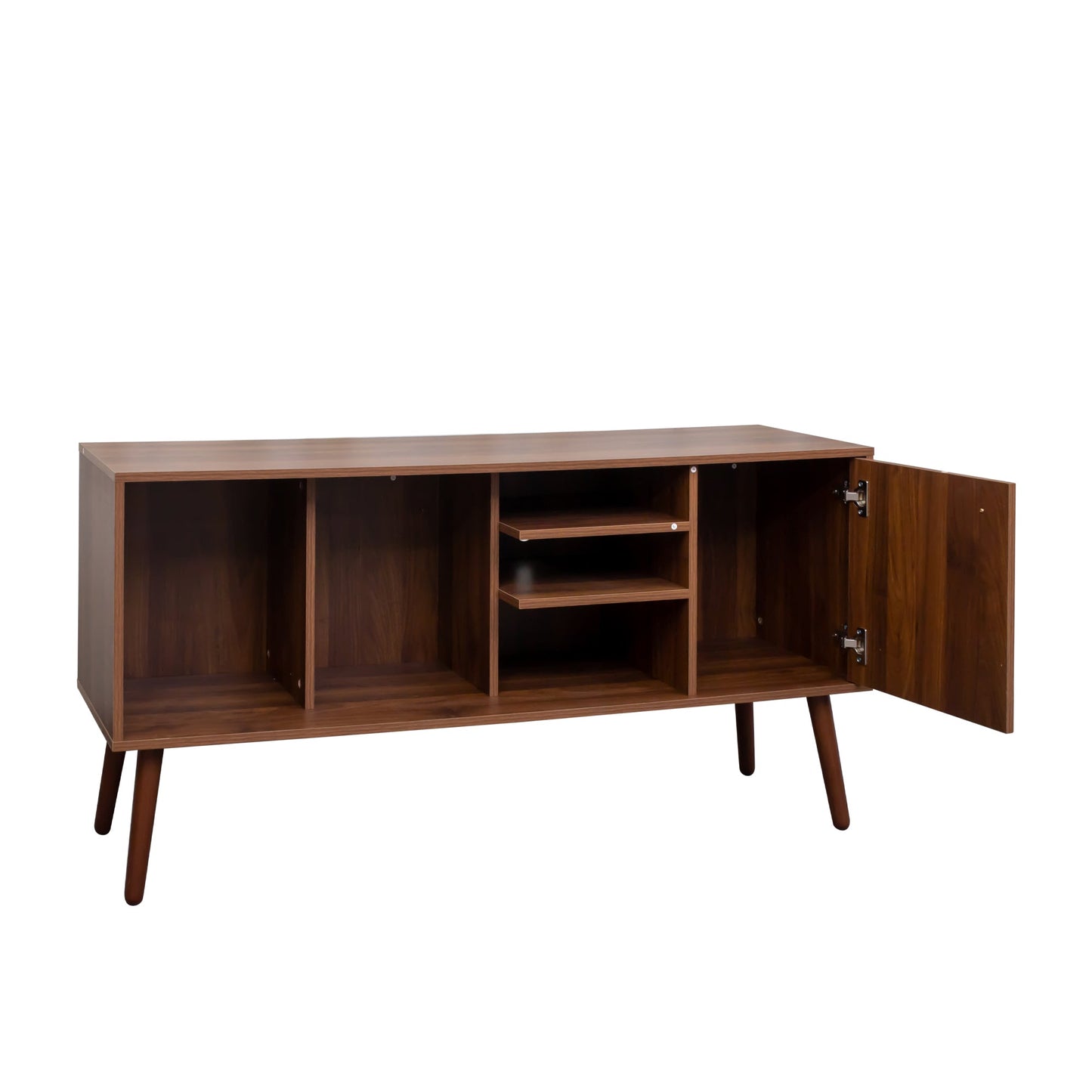 TV Stand Use in Living Room Furniture with 1 storage and 3 shelves Cabinet