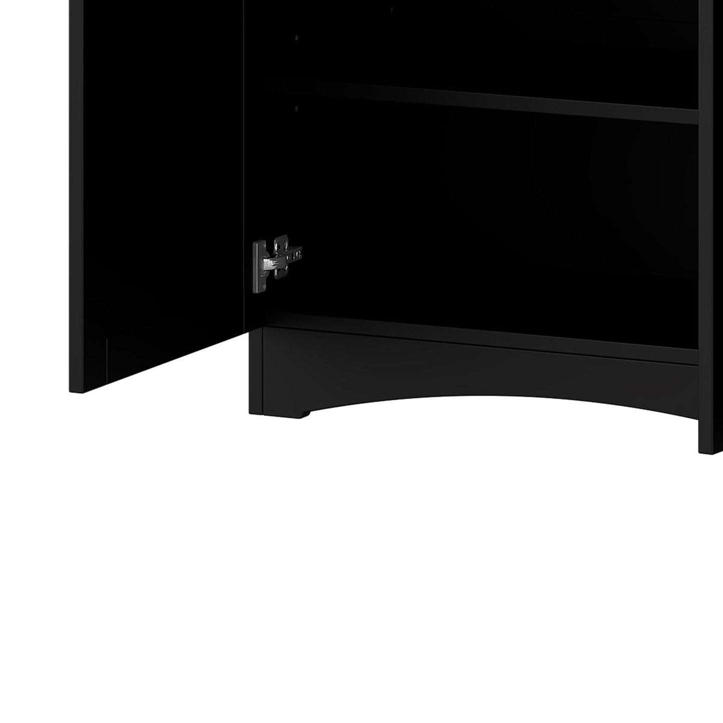 ON-TREND Farmhouse TV Stand with 2 Drawers for TVs Up to 70', Versatile Wood Grain Sideboard with Adjustable Shelves, Mid-Century Buffet Cabinet with Rustic Handles for Living Room/Bedroom, Black