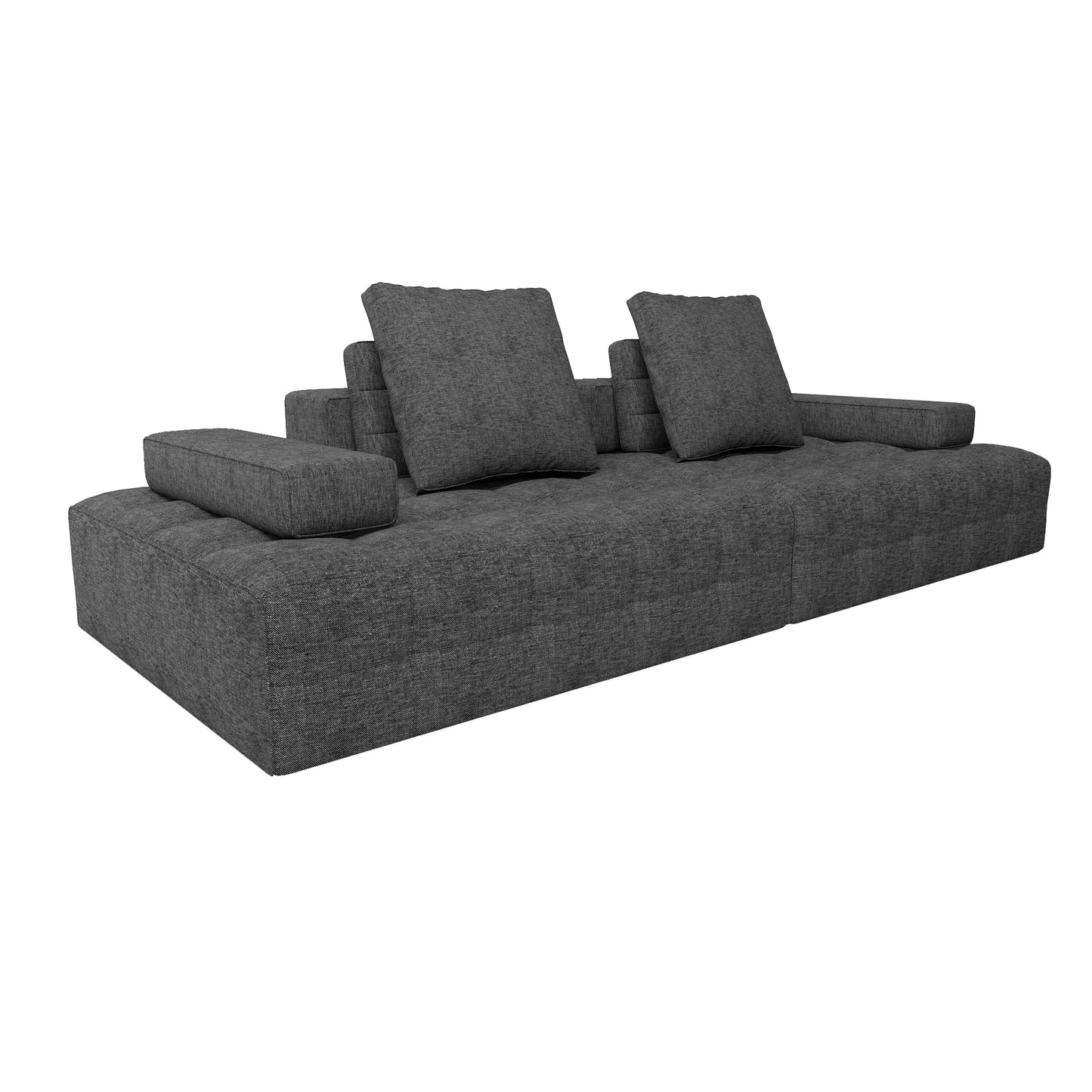 Sofa Couch for Living Room, Modern Loveseat Sofa with Extra Deep Seats, Comfy Armrests, Couches for Living Room Apartment Lounge, Easy Assembly, Grey
