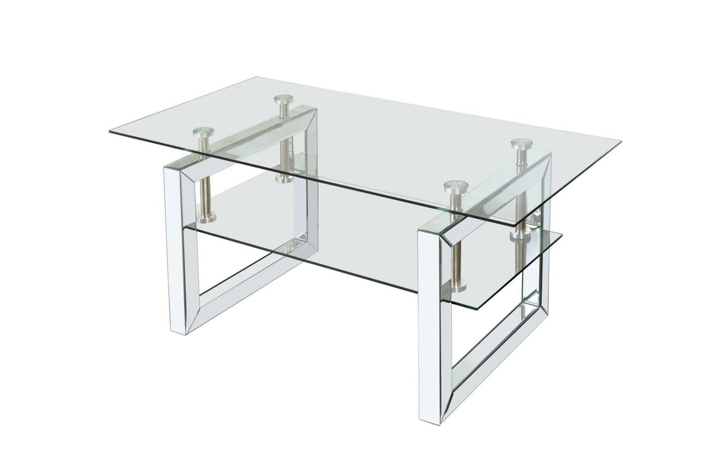 W 39.4' X D 19.7 ' X H 17.7' Transparent tempered glass coffee table, coffee table