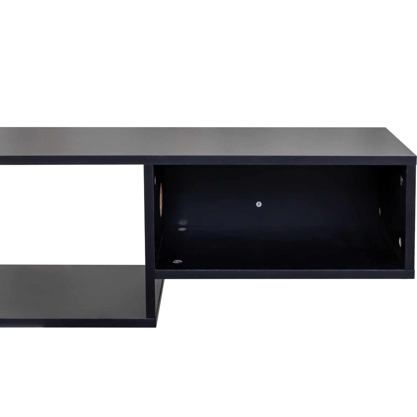 65.35in Wall Mounted Floating  TV Stand with 20 Color LEDs and Charging Station